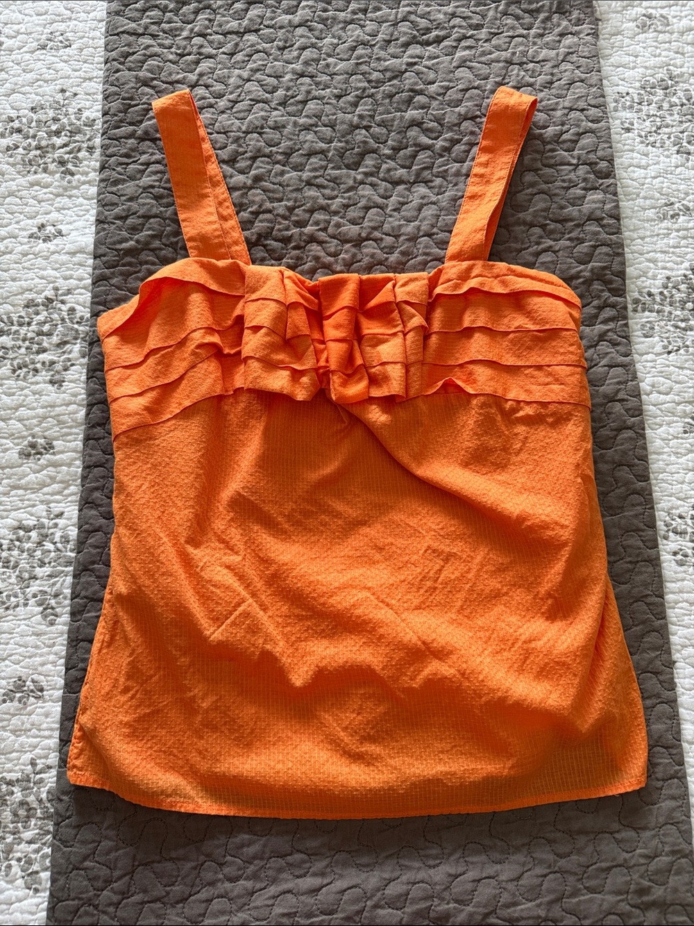 Merona Bright Orange Ruffle-Front Camisole
